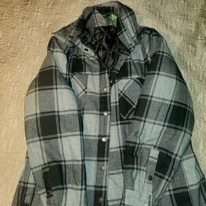 Plaid Gray Women's Flannel Jacket